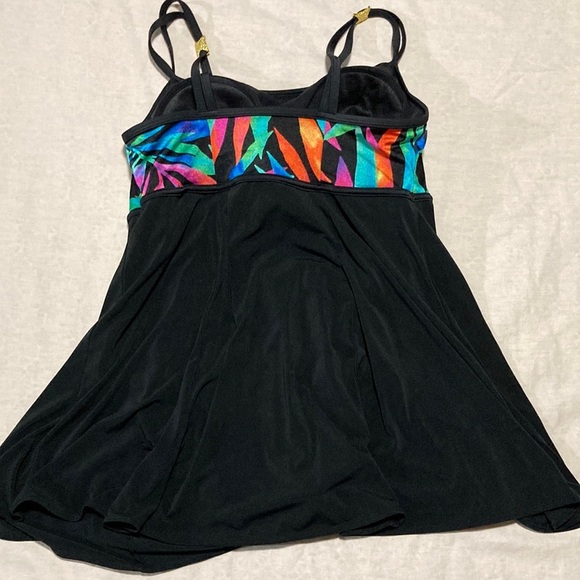 Robbie Len Colorful Tropical Print Women's One Piece Swimsuit - Picture 4 of 12